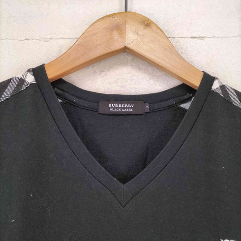 バーバリーブラックレーベル BURBERRY BLACK LABEL チェック Vネックカットソー メンズ  3